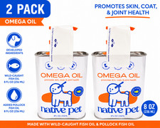 2-Pack - Native Pet Omega 3 Fish Oil for Dogs  Cats 8 oz