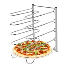 5 Tier Stainless Steel Pizza Pan Storage Rack 10.43x8.52x13 Inch Organizer