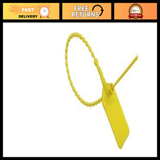 Tamper-Proof Plastic Security Seals - 500 Pack Self-Locking Tie Tags Yellow 