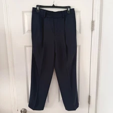 Vince Pull On Dark Gray Pleated Trousers Pants M Grey Graphite Career Solid