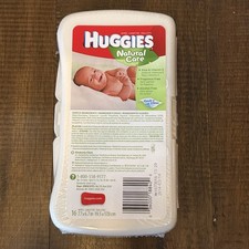 Huggies Natural Care Baby Wipes Travel Case Plastic Hard Shell 2014 NOS USA