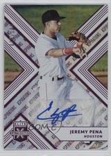 2018 Panini Elite Extra Edition Aspirations Purple 16/100 Jeremy Pena Auto s3g