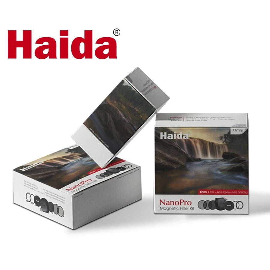 Haida 72 77 82mm NanoPro Magnetic Filter Kit, CPL + GND0.9 + ND1.8 + Cap + Case - Image 2 of 4