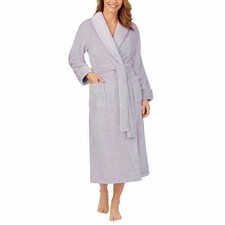 Carole Hochman Luxuriously Plush Textured Wrap Robe Purple 2X