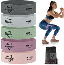 Fabric Resistance Bands for Working Out   5 Booty Bands for Women  Men, Exercis
