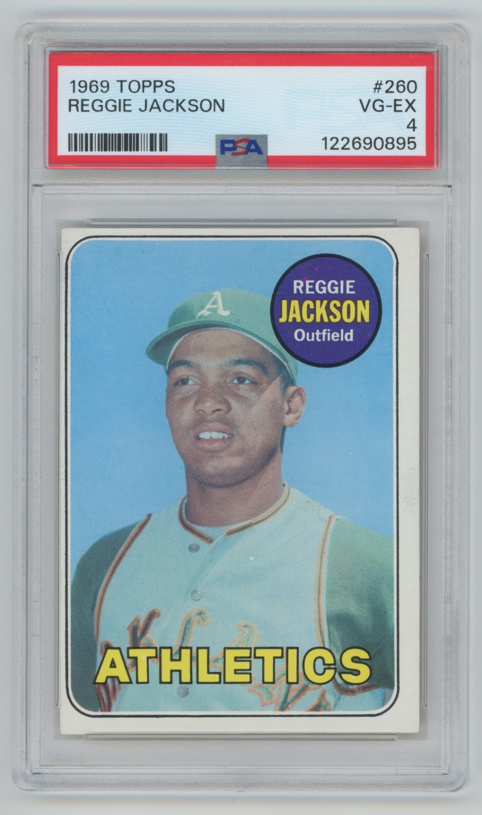 1969 Topps Reggie Jackson #260 (RC) PSA 4