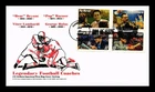US COVER LEGENDARY FOOTBALL COACHES FDC SETENANT THERMOGRAPHED CACHET