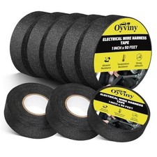 8 Rolls Automotive Wire Harness Cloth Tape 1 Inch x 50 Feet High Temp Self