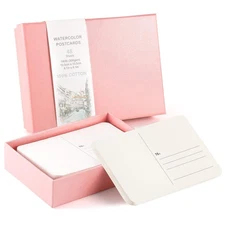 Prudiut 48 Sheets 4x6 Watercolor Postcards, 140lb/300gsm Blank Postcards Wate...
