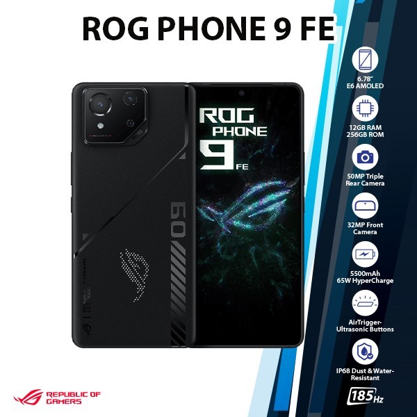 ASUS ROG Phone 9 FE 5G Android Mobile Phone (12GB+256GB/BLACK/Dual