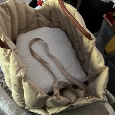 3  in  1 Dog cat Car Seat  Travel Bed   Large, Beige 