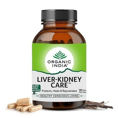 Organic India Liver Kidney Care 180 Capsules Helps Support Liver & Kidney Health