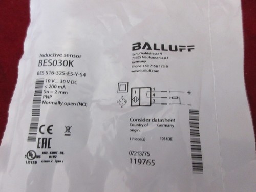 Balluff induktiver Sensor BES030K 516-325-E5-Y-S4 - Bild 3 von 3