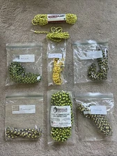 LOT OF 7 YELLOW 550 7 Strand Paracord WHITE BLUE BLACK GRAY PURPLE GREEN USA
