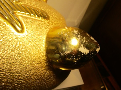 Piggy Bank, Gold Pig Design Bank, Golden Extra Large vintage rare Chinese - Picture 6 of 7