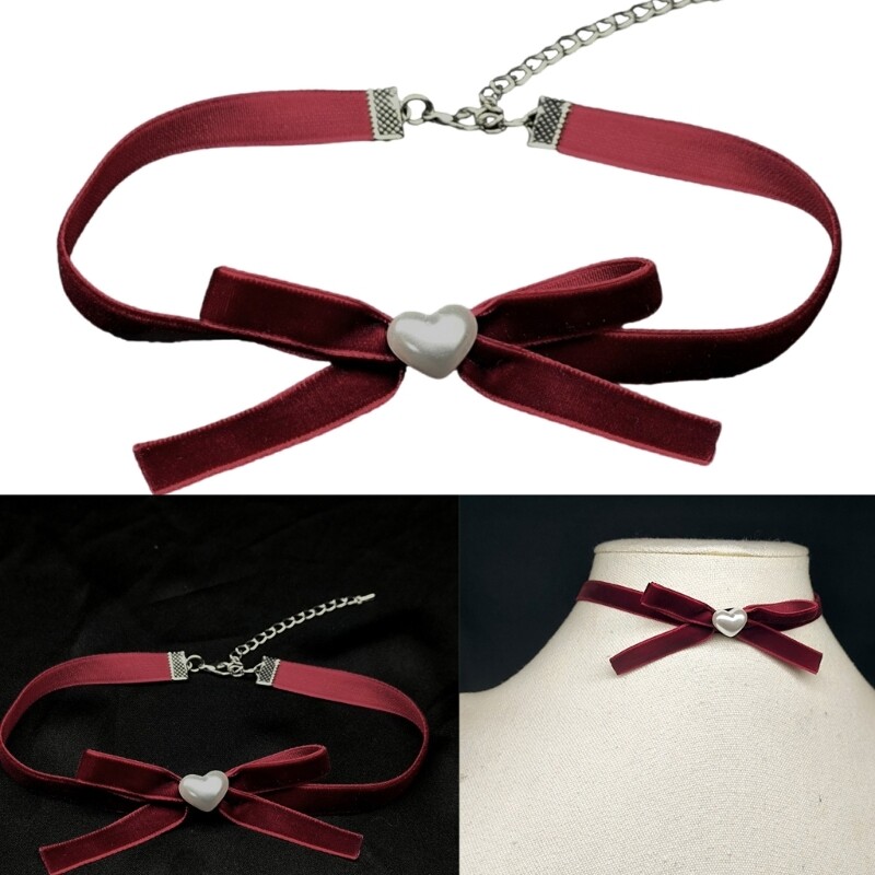 Adjustable Bowknot Choker Necklace for Evening and Casual Wear