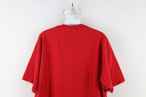 Vintage 90s Mens Large Faded Spell Out University of Cincinnati T-Shirt Red - Picture 7 of 8