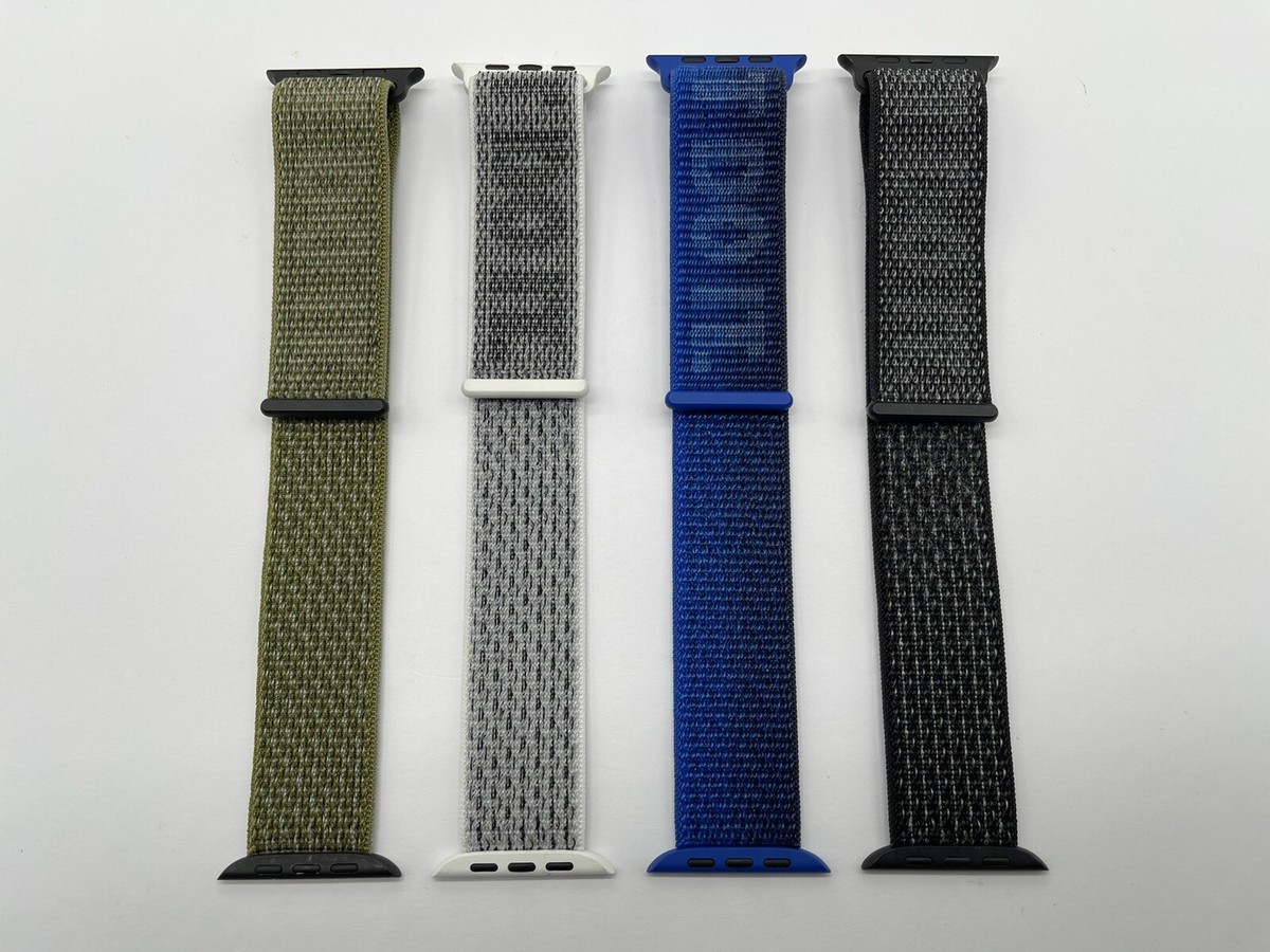 Genuine Apple Watch Nike Sport Loop Black Navy White Sequoia Genuine Apple Watch Nike Sport Loop Black Navy White Sequoia