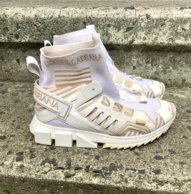 DOLCE u0026 GABBANA Shoes White Sorrento High Top Trekking Sneakers EU37.5 /  US7 | eBay