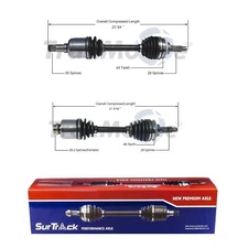 SurTrack Pair Set of 2 Front CV Axle Shafts For Mazda MPV FWD 2002-2006