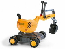 Rolly Kids Excavator Digger Black Yellow Childrens Construction Mechanical Toy