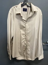 Flex Men's Luxury Collection Italian Long Sleeve Button Up Shirt, Size Large