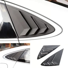 Matte Black Rear Side Window Quarter Louver Cover Trim For Hyundai Sonata 20-23