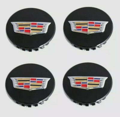 4PCS OF 2015-2020 ESCALADE ESV WHEEL CENTER CAP  CADILLAC COLOR CREST LOGO 67mm