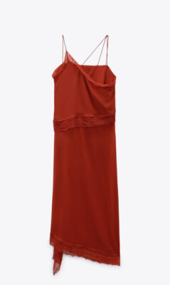 zara red lace dress Zara Dress