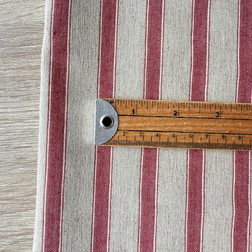 Herringbone Stripe LINEN blend Fabric. 143cm wide, Price per 1/2 m - Picture 3 of 10