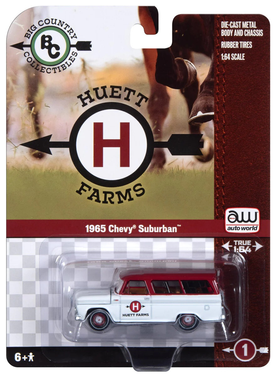 Auto World x Big Country Huett Farms 1965 Chevy Suburban, изготовленный на заказ автомобиль в масштабе 1:64
