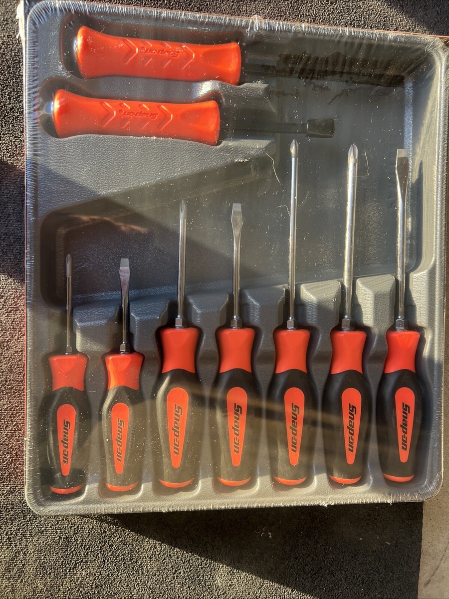 Noopie71　9本セット For SNAP ON SGDXPB90Bo 9Pc Orange Soft Grip Screwdriver & Striking