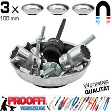 3 x Magnetteller Magnetschale Magnet Werkzeug Halter Haftschale Rostfrei Ø 100mm