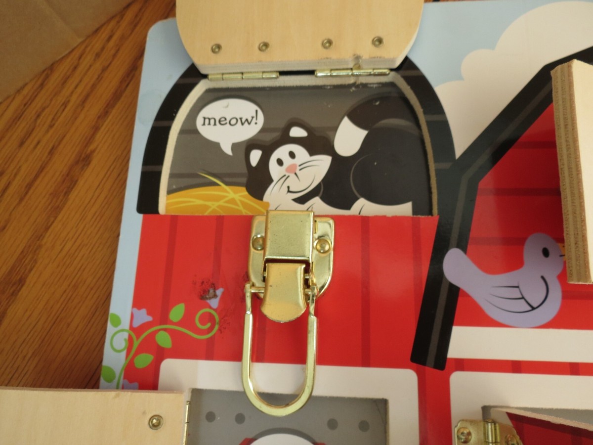 Melissa Doug Latches Barn Wooden Activity Board for sale online