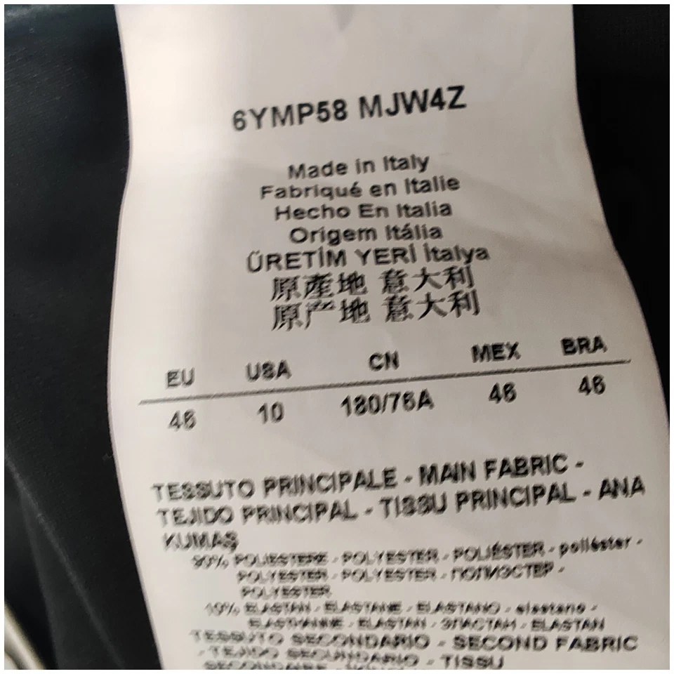 Pantalones de vestir Armani Collezioni 10 para mujer negros de terciopelo clásicos de poliéster Foto 4 de 4