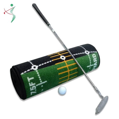 3 Metre - Golf Putting Mat Practice Portable Indoor Outdoor Putter Trainer Green - Picture 11 of 14