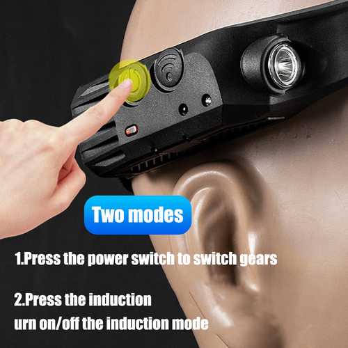 COB LED Waterproof Motion Sensor Head Torch Headlight USB Rechargeable HeadlaJQ - Picture 2 of 20