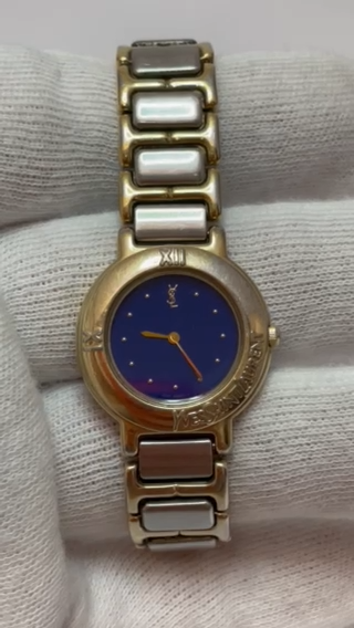 Orologio Donna Yves Saint Laurent 2200 229789 410452 Quarzo Blu Reale x Oro ♯2