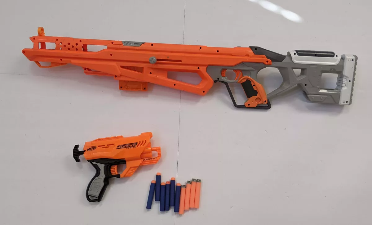 New Nerf Sniper Rifle Accustrike Raptor Strike Blaster Toy Guns for Boys  Gift