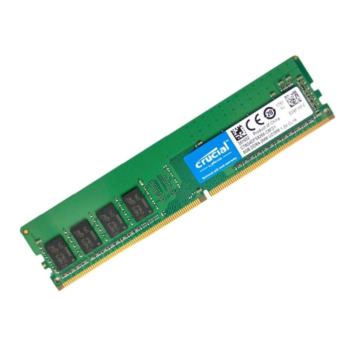 Crucial 32GB 4X8GB DDR4 2666MHz PC4-21300 UDIMM Desktop Memory Ram