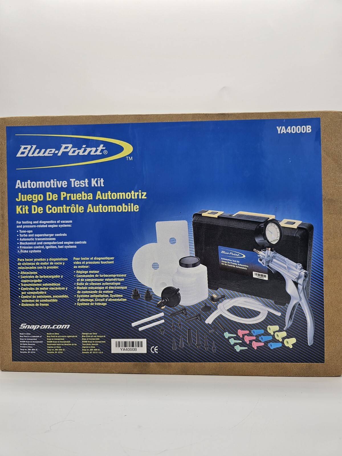 Blue Point YA4000B Automotive Auto Car Vacuum & Pressure Test Kit   NEW SEALED