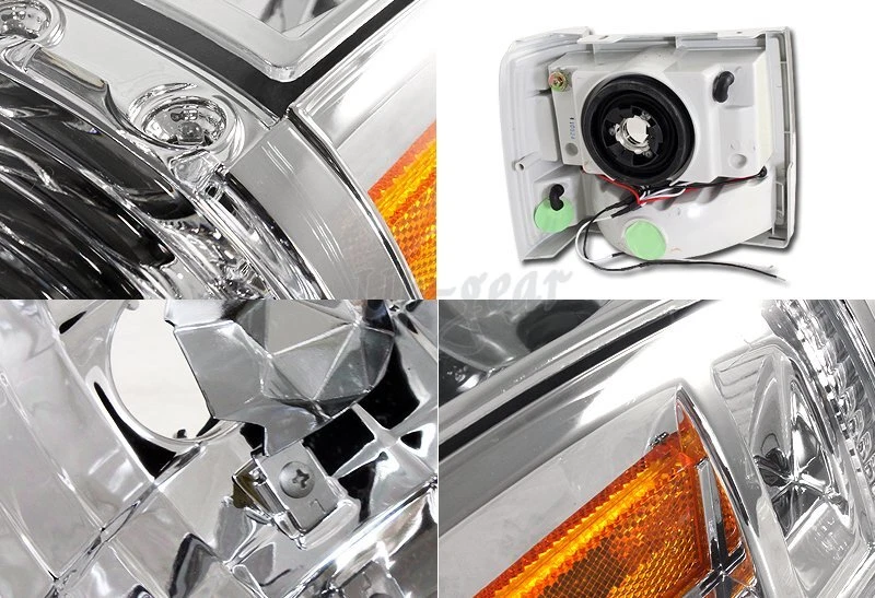 Faros LED + parachoques + esquina carcasa cromada 1 pieza para Ford Ranger 1989-1992 Foto 2 de 4
