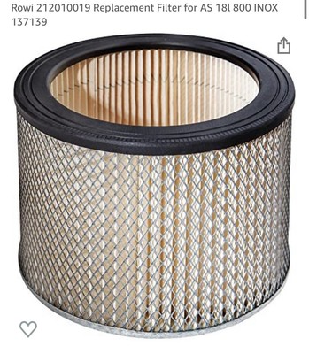 Rowi Replacement Filter for AS 18l 800 INOX 137139