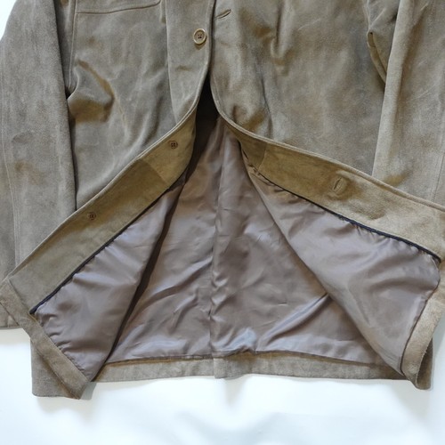 Banana Republic Men’s 100% Leather Jacket Size XL Tan Solid Long Heavy Duty - Picture 6 of 13