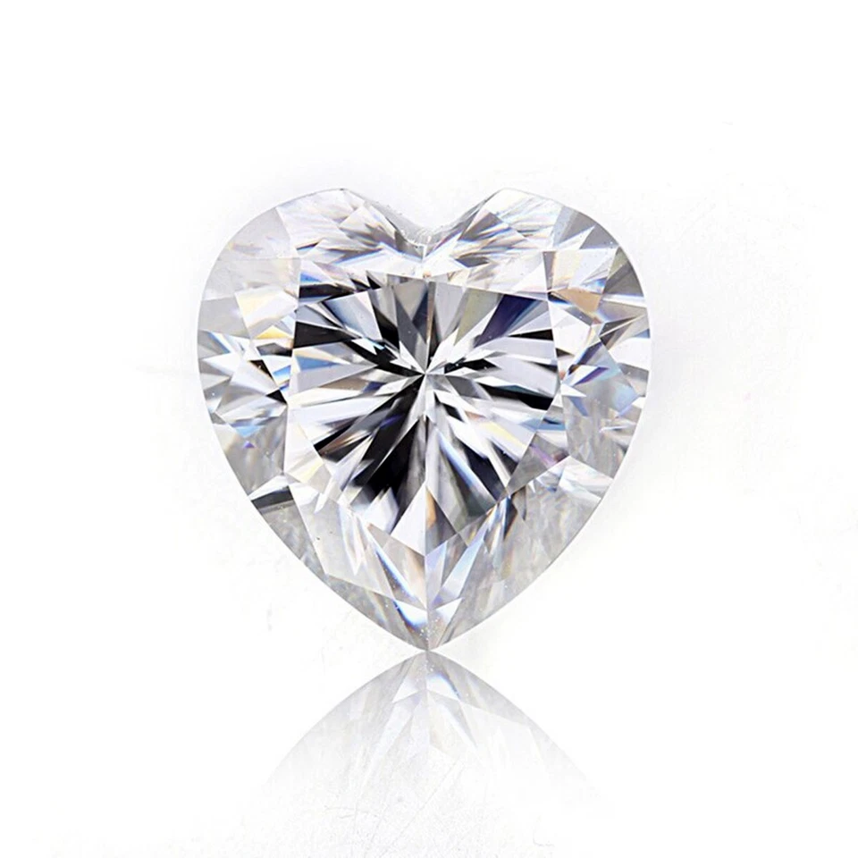 Heart cut lab Grown First Grade  Diamond 9 mm 1 pcs D - F Certified Loose CVD - Image 3 of 4