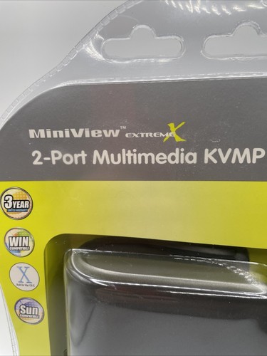 IOGEAR MiniView Extreme X 2-Port USB & PS/2 KVMP Switch W/Cables GCS1732 New! - Afbeelding 3 van 18