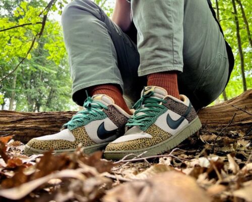 Nike Dunk Low “Safari Golden Moss” - Men’s Size 10 - Picture 8 of 18