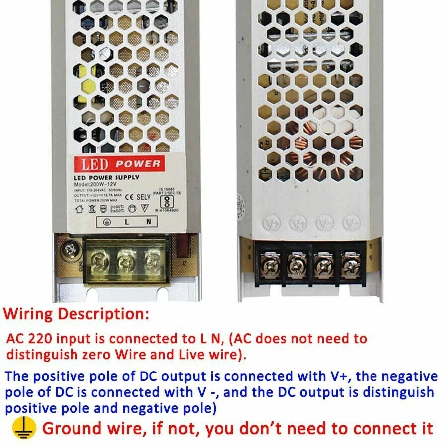 10W to 1500W DC Regulated Switching Power Supply 3V 12V 24V to 48V Universal PSU - Image 4 of 4
