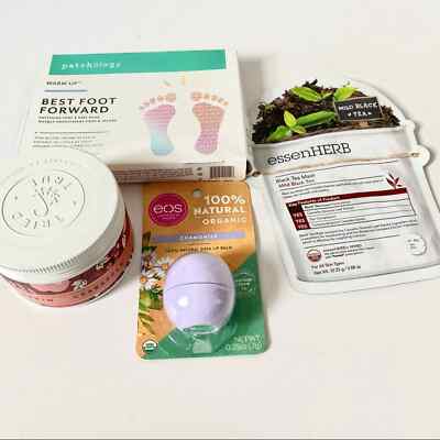 Relax Beauty Bundle Candle Feet Mask Face Lip Balm