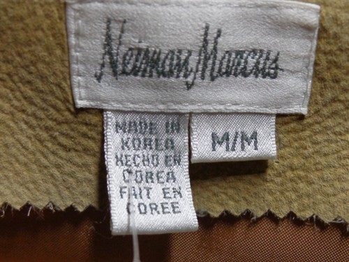 Neiman Marcus Jacket Women's M Tan 100% Leather Bomber Lined - Picture 11 of 15